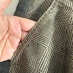 Y2K Vintage NSF | Distressed Glen Plaid Slim Pleated Front Ankle Length Pants 8 Gray Photo 3