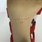 Marc Fisher Gladiator Heels Paradox Red Women 8 W Suede Lace Up Gold Zip Party Photo 8