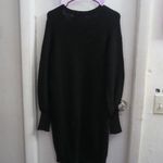 VERO MODA VMSIMONE LS o-neck Ga Boo sweater mini dress in black size XS extra small. Photo 4
