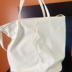 London Fog NWT$88 Collection Laura Large Tote Bag Carryall Off White Butter Soft Photo 4