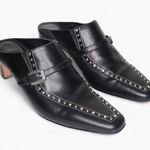 Brighton Y2K Vintage Studded Leather Mules Western Heels Photo 2