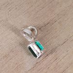 VTG Roman Rhinestone Heart Pendant Emerald Green Cut Stone Silver Tone Jewelry Photo 15