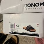 Sonoma  Black and Tan Slide Sandals Photo 3