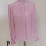 American Vintage Helene St. Marie 14 Petite 80s Vintage Pink Long Sleeve Blouse Soft Career Basic Photo 1