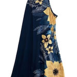 Noracora Women’s Floral Blue Dress Yellow Flowers Size Small Photo 0