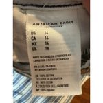 American Eagle  Outfitters Women's Striped‎ Cotton Shorts 14 Denim Summer AE Photo 4