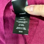 Katherine Barclay Women’s Long Sleeve Merino Wool V Neck Sweater Maroon Medium Photo 3