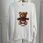 Moschino  Underwear Diaper Bear White Pullover Sweatshirt Crewneck Photo 0