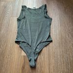 Lululemon Wundermost Ultra-Soft Nulu Square-Neck Bodysuit in Army Green Size XS Photo 4