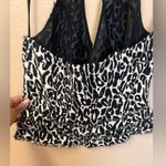 Carlisle 100% Silk Raw Hem Animal Print Halter Top Size 6 Photo 4