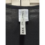 Heart soul Heart & Soul Black Midi Crochet Short Flutter Sleeve Dress Size L Scoop Tie Back Photo 2