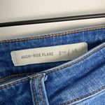 Pilcro and the Letterpress Pilcro Anthropologie High Rise Flare Denim Jeans Button Fly Women's Size 28 Blue Photo 4