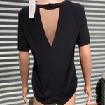 Sandro NWT Paris Lace Detail Blouse in Black Photo 1