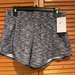 Nike Women’s One Dri-Fit Mid-Rise 3” Navy Blue Brief Lined Shorts Sz M NWT Photo 0