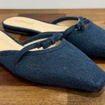 J. McLaughlin Holina Mules Denim Chambray Flats Y2K Slip On NWT Size 8 Sandals Photo 1