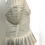 ASOS  DESIGN Tall Corset Detail Pleated Tiered Maxi Dress In Dusty Blue Size 12 Photo 8