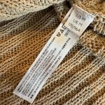Free People Beach Ribbed Sweater Tan Size Medium Oversized 3/4 Sleeves Photo 6