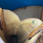 Tony Lama Vintage  Black Label Marble Leather Tan Western Cowboy Boots Women’s 6 Photo 10