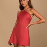 Lulus Pink Satin Mini Dress Photo 0