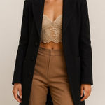 Jil Sander  +J x Uniqlo Single Breasted Wool Coat in Black Grey Sz. XS Photo 0