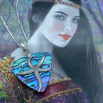 Mermaids Dream Abalone Sterling Silver Star Fish Necklace Green Photo 0