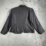 Leslie Fay  Blazer Womens‎ 16 Black Metallic Jacquard Vintage 80s 90s Evening Photo 2