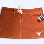 Y2K Deadstock University Of Texas Longhorn Orange Micro Mini Skirt Lace up Football Tailgate NEW WITH TAGS Measurement in pics Size M Photo 0