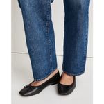 Madewell Anelise Ballet Flat Black Leather Classic Minimalist Flats shoes 9.5 Photo 1