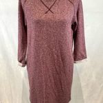 She & Sky cozy burgundy crewneck loose fit sweatshirt dress w pockets size small Photo 1