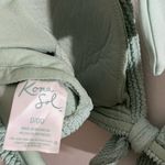 Kona Sol  Mint Green Pucker Tie-Front Bikini Photo 4