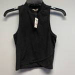 Bozzolo  Black Asymmetrical Crop Tank Top Photo 0
