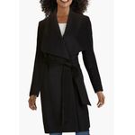 Cole Haan Cole Haan Signature Slick Wool Blend Wrap Shawl Collar Coat, Black, Size 8, NWT Photo 5