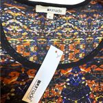LA Made  Womens Size Small Multicolor Short Sleeve Scoop Neck Pullover Tunic Top Photo 1