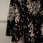 Pact Floral Organic Cotton Kimono Size XS/S Black Cream Pink Peach Floral Blooms Photo 1