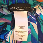 Simple Styled Womens High waist‎ Trouser Shorts Blue Black Floral Size Small Photo 2