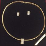 ❤️ New necklace and earring set Gold Photo 1