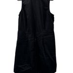 Eshakti  Black Custom Fit‎ 100% Cotton Sleeveless Shift Dress Size M Photo 0