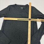 Athleta  Shirt Womens Small Grey Black Uptempo Long Sleeve Curved Hem Top Photo 8