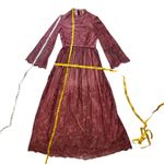 Vintage Formal Dress Small 70s Maxi Edwardian Saks Fifth Avenue Alfred Bosand Purple Photo 12