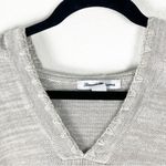 Tommy Bahama Anacapa Silver Linen Blend Fringe Trim V-Neck Hooded Sweater Small Photo 8