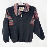 Vintage Comfy USA wool southwestern western Aztec jacket size 10 black Photo 0