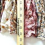 American Eagle Embroidered Balloon Sleeve Tassel Peasant Patchwork Peplum Top XS Pink Photo 5