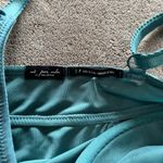 Urban Outfitters OUT FROM UNDER Teal Burlesque One Piece Tank Top Bodysuit Silky Lace Sz S EUC Photo 4