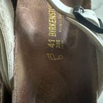 Birkenstock White Leather Thong Sandals Size Women's 10 Men's 8 Photo 5