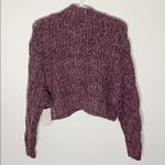 Free People Merry Go Round cropped sweater burgundy heather hue sz XS Photo 2