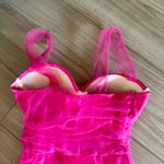 Boutique NEW Pink Mesh Ruffle Dress Photo 5