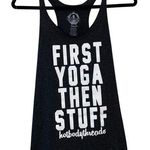 Hot Body Threads Graphic Racerback Tank Top Gray Size M Photo 0