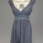 Speed Control New York Dress Medium Blue Chambray V Neck Sleeveless Summer Photo 0