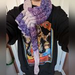 Handmade  Knit Keyhole Scarf Purple Ombre Photo 1