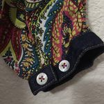 ZARA  Trafaluc Paisley Print Sheer Top M Photo 3